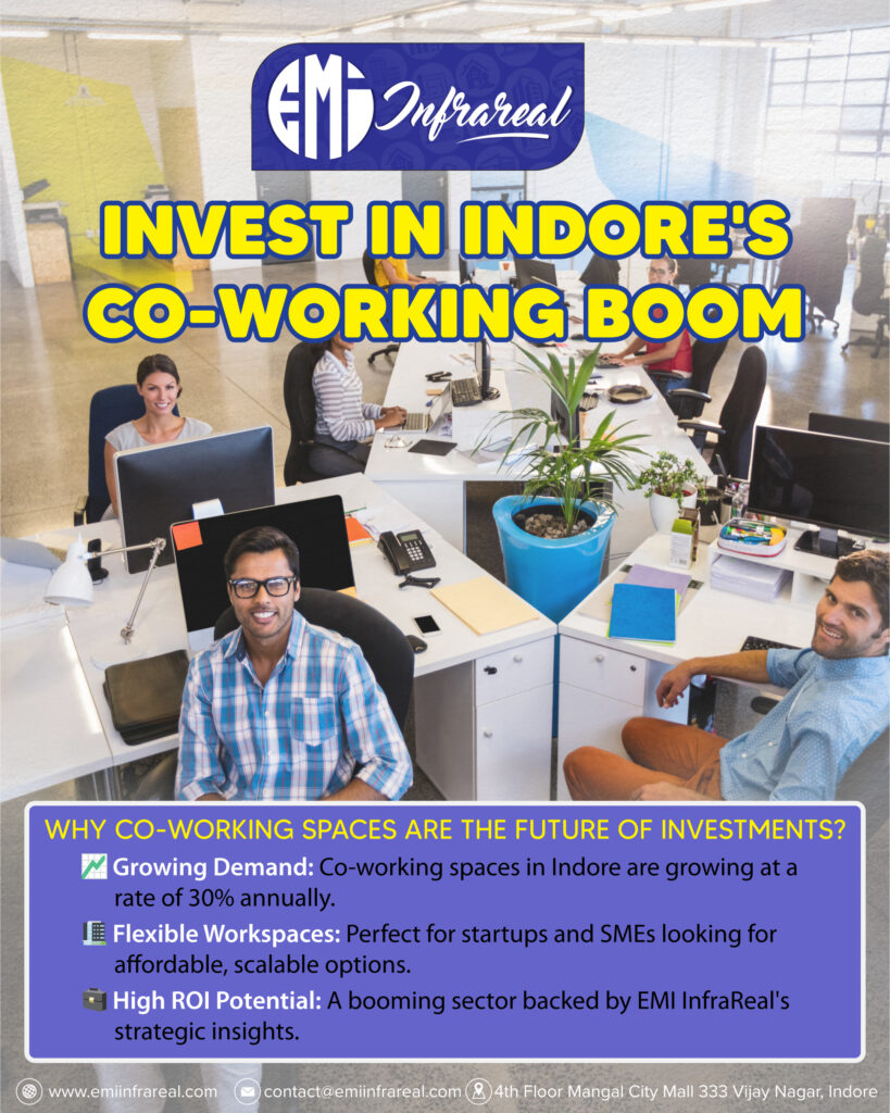Did You Know? Co-working spaces in Indore are rapidly growing, with a 30% annual growth rate! 🚀
This is your chance to be part of an evolving sector that’s shaping the future of work. With high ROI potential and increasing demand, co-working spaces are the perfect investment for those looking to grow their portfolio.
👉 Let EMI InfraReal guide you to strategic investment opportunities in this booming market.
Contact us now and start building your future today!
🌐 Visit: www.emiinfrareal.com
📞 Call: +91 8085236469
📧 Email: contact@emiinfrareal.com
#coworkingindore #indorestartups #investinindore #indorebusiness #coworkingspace #coworkinginindia #startupinvestments #indoregrowth #businessinvestment #emiinfrareal #realestateinvestments #commercialproperty #investmentopportunities #smartinvestments #highroi #coworkingfuture #businessgrowthindia #madhyapradeshbusiness #bestinvestment #realestateindore #flexibleworkspaces #coworkingcommunity #entrepreneurhub #officeinvestment #propertyinvestment #investwisely #businesshubindore #investmentgrowth #startupecosystem #futureofwork